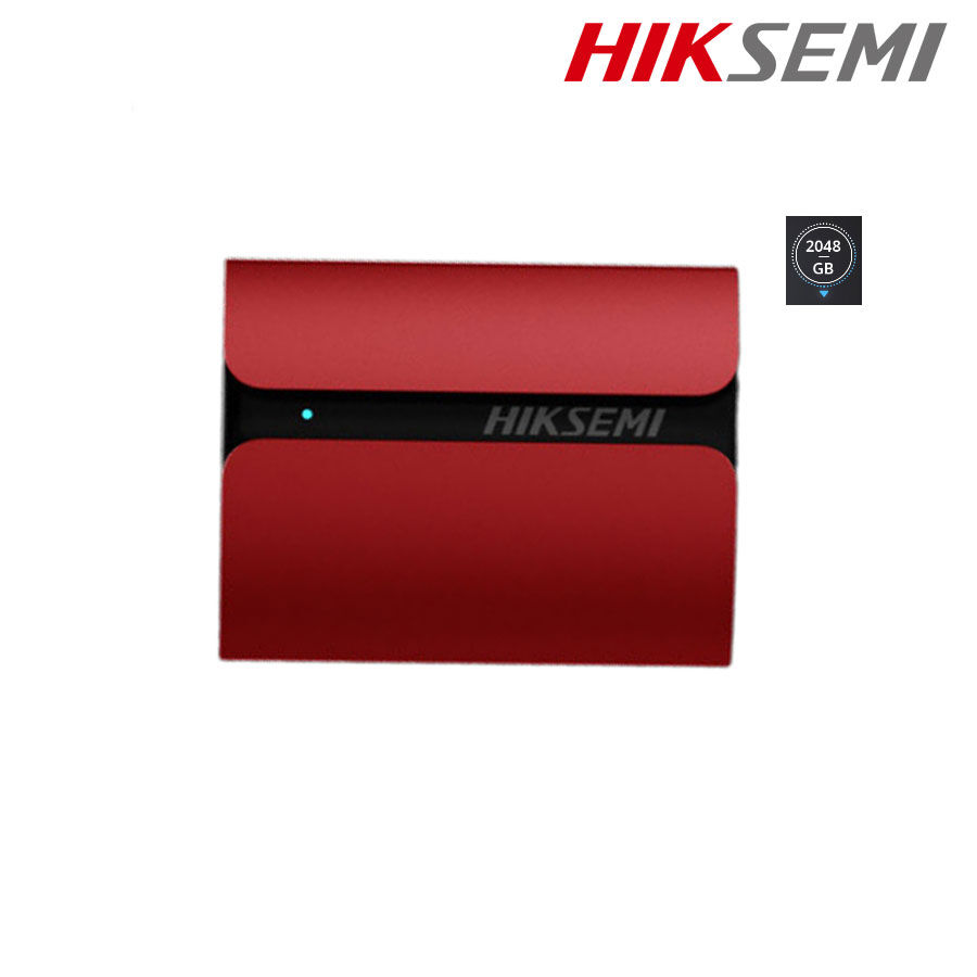 Ổ cứng thể rắn SSD gắn ngoài HIKSEMI PORTABLE SHIELD 2TB, USB 3.1, TypeC Support Android Phone/Android Tablet/PC/LaptopWarranty 3 years, màu ĐỎ,HS-ESSD-T300S-2T-INCENDIO