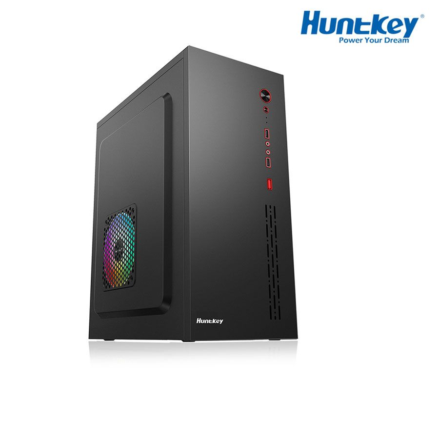 Vỏ máy tính Huntkey HK360 - Màu đen, ATX, L345*W180*H412mm, 2*USB 1.1, Audio, 1*HDD, 2*SSD