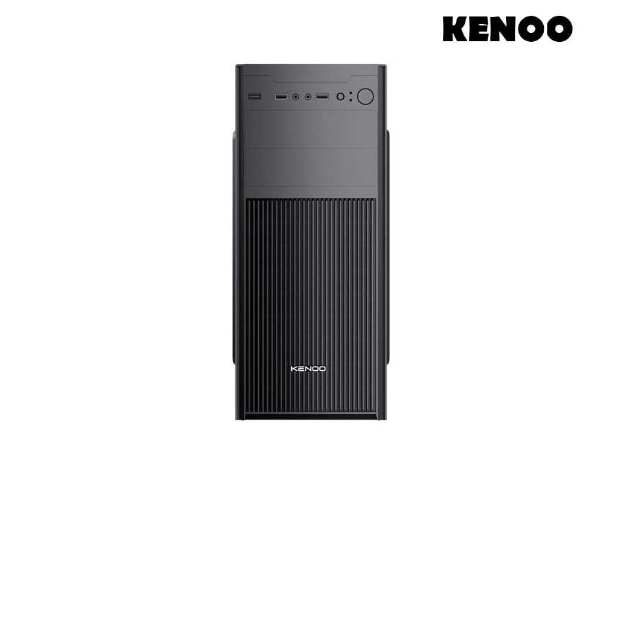 Vỏ case Kenoo 2816 - Màu đen, ATX, 25,1L (L350 x W175 x H410mm), 2*USB 2.0, Audio, 1*ODD, 1*HDD, 2*SSD, Option Fan 8cm (mặt sau)