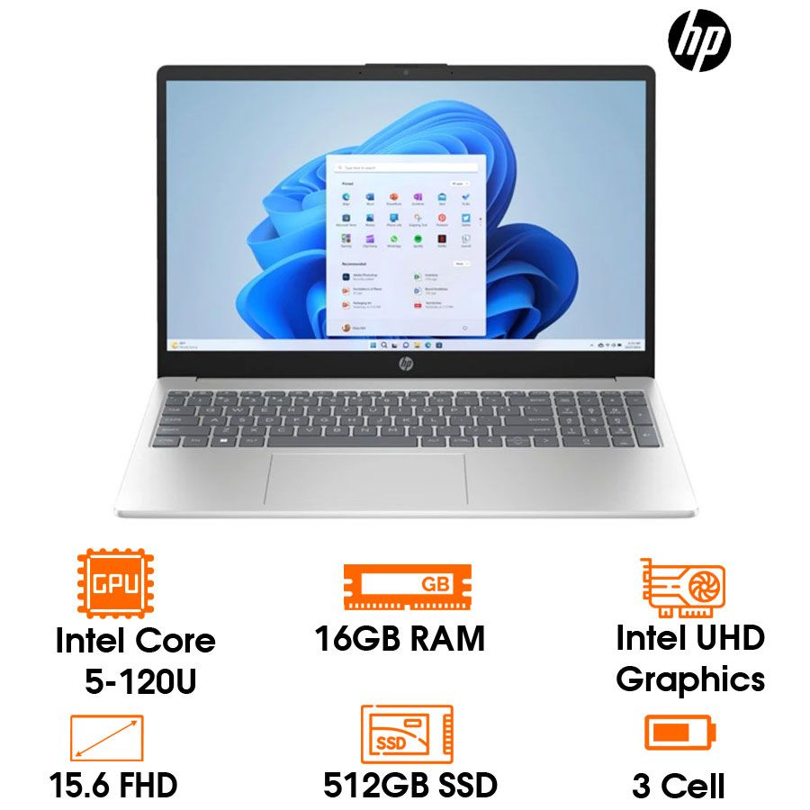 Laptop HP 15-FD1045TU-9Z2X1PA Core 5-120U/ 16GB 3200Mhz/ 512GB SSD/ Intel Graphics/ 15.6