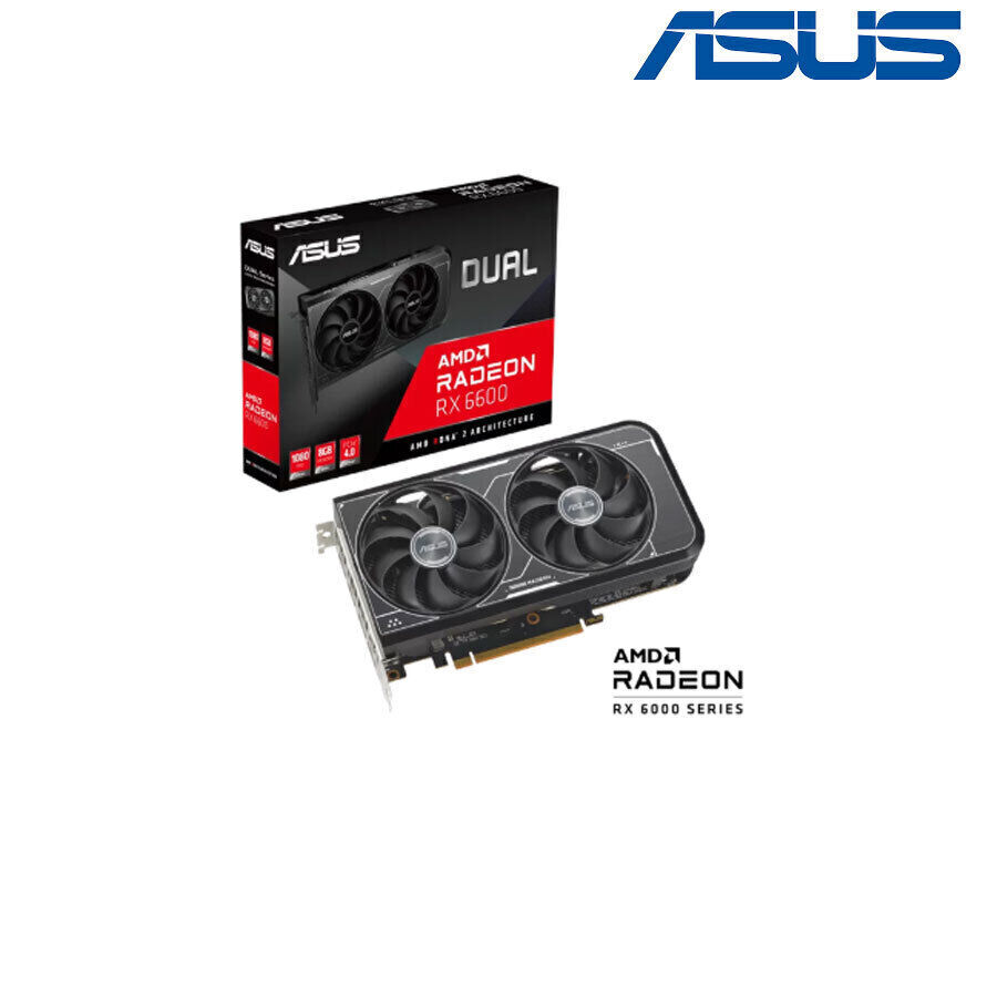 VGA RX 6600 8GB GDDR6 Asus Dual; Core Clock 2491; SP: 1792; PCI-E 4.0; ATX; PSU: 500W; HDMI2.1x1+DP1.4 x3; 2 FAN;3Y(DUAL-RX6600-8G-V3)