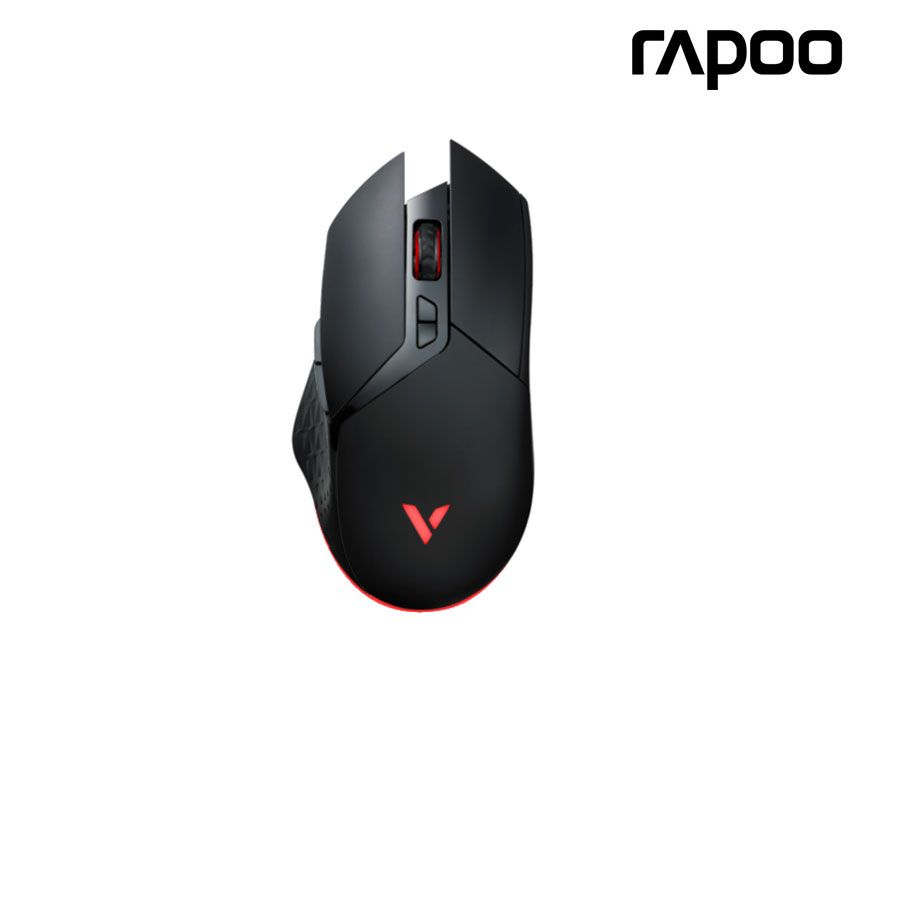 Chuột không dây Rapoo V30L màu đen , USB-C 2.4Ghz; 12000dpi; 16.8 triệu màu RGB, có dây kèm theo