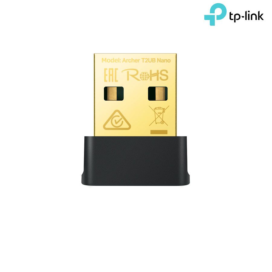 USB Wi-Fi+ BlueTooth TP-Link Archer T2UB Nano Dual Band AC600 ; An-ten Ngầm; BT4.2; 600 Mbps(200 Mbps: 2.4 GHz, 433 Mbps: 5 GHz); 2Y (T2UB-Nano)