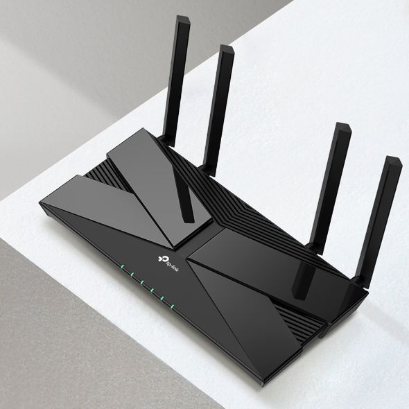 Router Wi-Fi 6 TP-Link Archer AX1800: 4 anten (5GHz: 1201Mbps+ 2.4GHz: 574Mbps); 1 Wan + 4 Lan 100/1000Mbps; OneMesh; 12VAC/1A; 2Y (ARCHER-AX23)