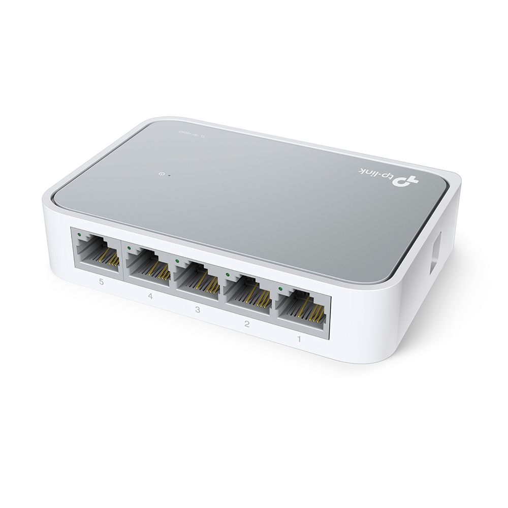 Switch để bàn TP-Link 5-port -10/100Mbps - Vỏ nhựa; 5VDC/0.6A; 2Y (TL-SF1005D)