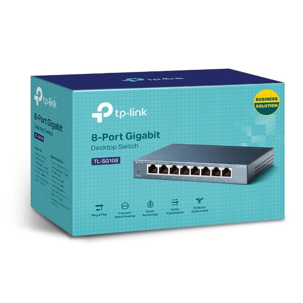 Bộ chia mạng TP-Link 8-Port Gigabit TL-SG108 (vỏ kim loại)