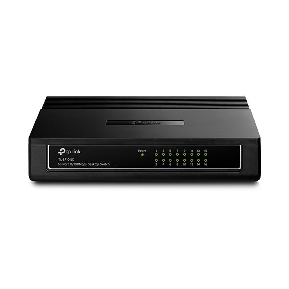 Switch để bàn TP-Link 16-port -10/100Mbps - Vỏ nhựa; 5VDC/0.6A; 2Y (TL-SF1016D)