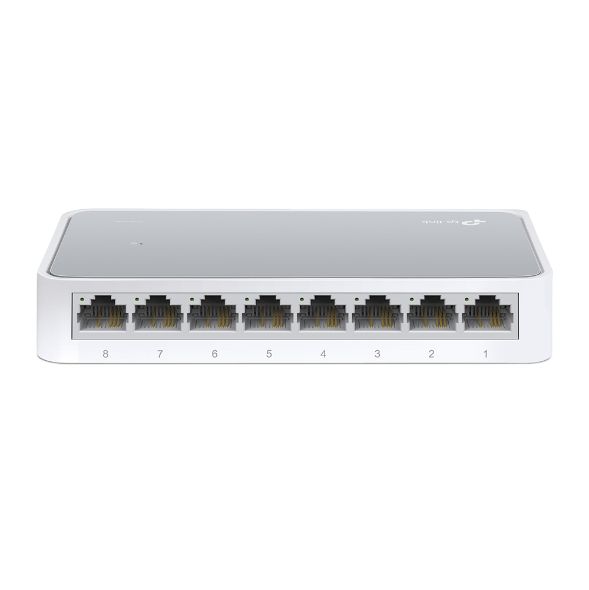 Switch để bàn TP-Link 8-port -10/100Mbps - Vỏ nhựa; 5VDC/0.6A; 2Y (TL-SF1008D)