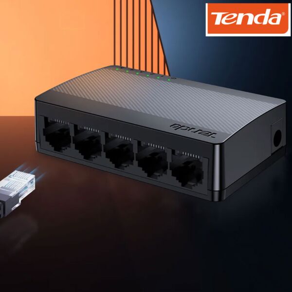 Switch để bàn Tenda 5-port Gigabit SG105-10/100/1000Mbps - Vỏ nhựa; 5V/