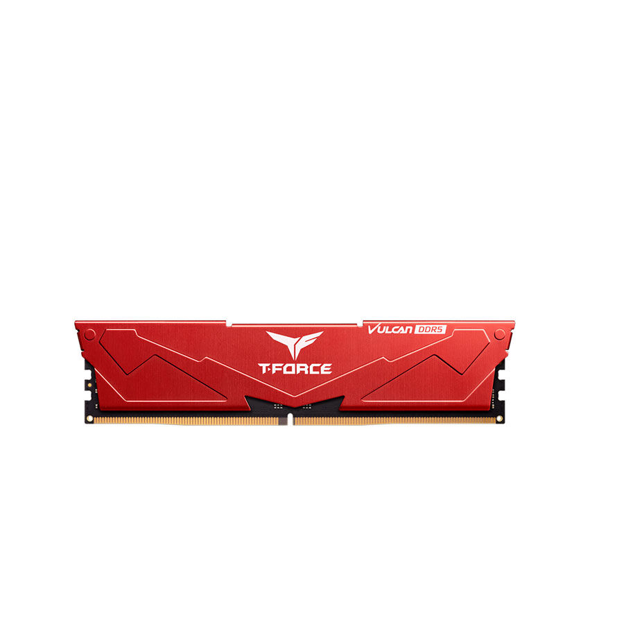 RAM 16GB DIMM DDR5 TeamGroup T-FORCE Vulcan (tản đỏ) - 6000MT/s; CL38-46-46-76; 1.25V; 5Y DM; (FLRD516G6000HC38G01)