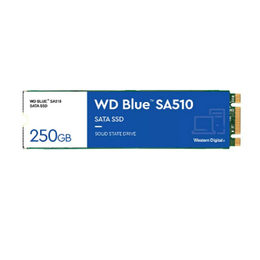 SSD 250GB M.2 2280 Sata III WD Blue; 555/520 MB/s; TBW 500GB; 5Y (WDS250G3B0B)