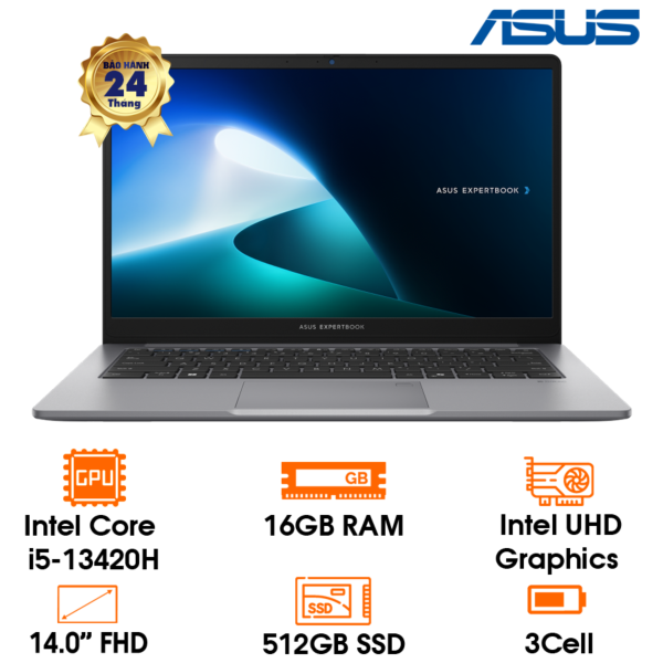Laptop Asus Expertbook P1403CVA - bạc, 14