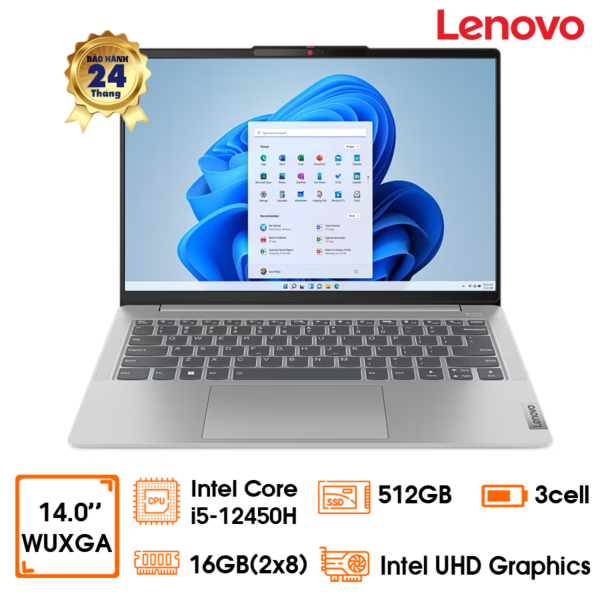 Laptop Lenovo IdeaPad Slim 5 14IAH8, i5-12450H, 16GB (not upgradable), 512GB SSD, Intel UHD Graphics, 14