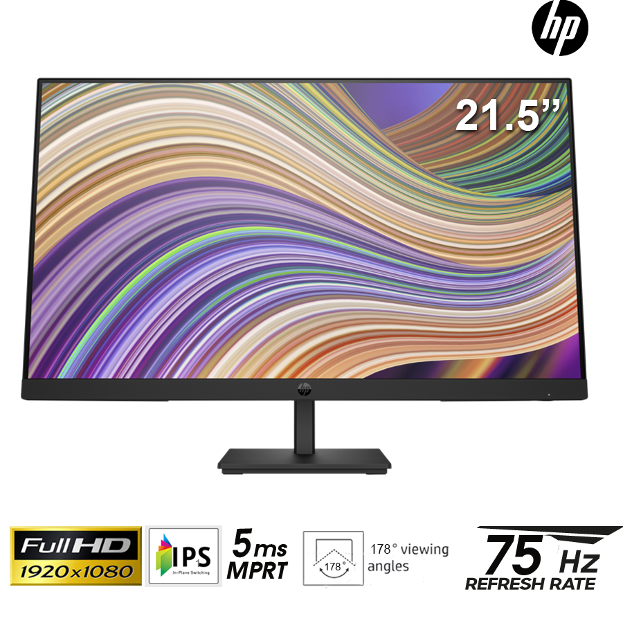 Màn hình HP 21.5-inch P22v G5 - VA FHD 75Hz; 200 nits; 75hz; 5ms; VESA; VGA + HDMI 1.4 (kèm cáp) - 7N909AT