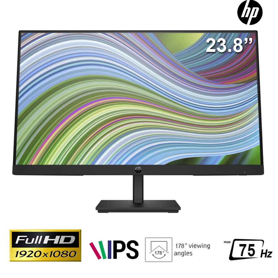 Màn hình máy tính HP 23.8-inch P24-G5-64X66AA - IPS; FHD; 250 nits; 75hz; 5ms; VESA; DP; HDMI ; VGA ( kèm cáp HDMI,DP )