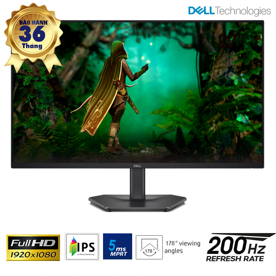 LCD 27-inch Dell SE2725HG -IPS FHD; 300 nits; 200Hz / 5ms; DP +2 HDMI; VESA 10x10; Cable HDMI; 3Y (SE2725HG)