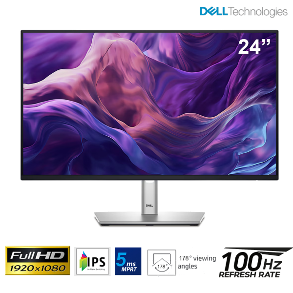 Màn hình 23.8-inch Dell P P2425H IPS 16:9; FHD(1920x1200); 250 cd/m2; 100Hz; VESA (100x100); DP + VGA + HDMI + Type-C; (Cable DP to DP + Cable USB B); 3Y(P2425H)