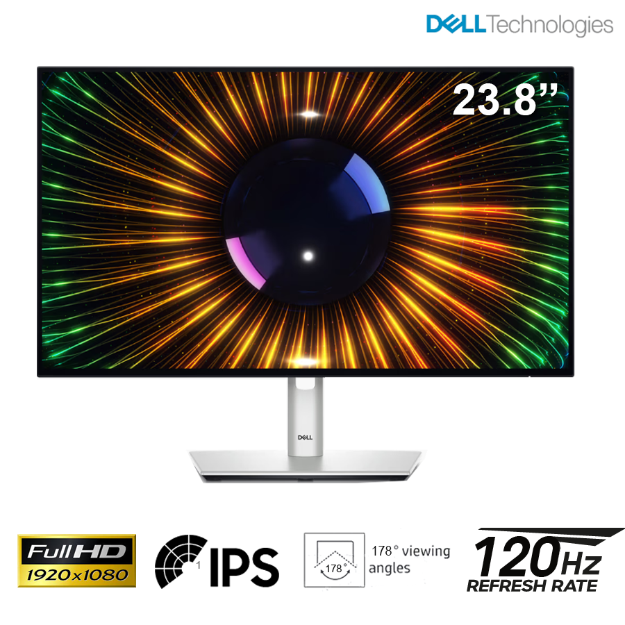 Màn hình Dell UltraSharp 23.8-inch U2424H - IPS; FHD; 250 nits; 120Hz; 5ms; VESA; USB-C; HDMI; DP 1.4 (kèm cáp DP, cáp USB Type-A to USB Type-C)
