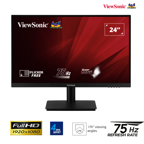 Màn hình Viewsonic 24-inch VA2406-H - VA; FHD; 250 nits; 100hz; 4ms ; VESA; VGA; HDMI