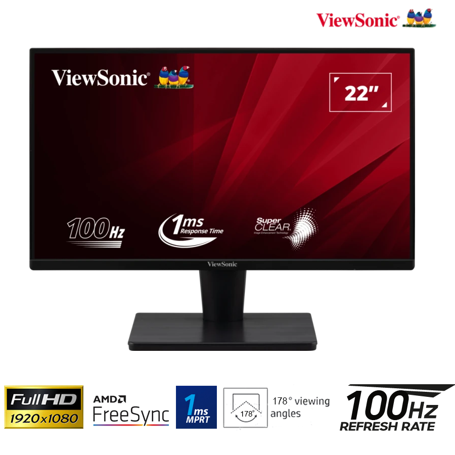 Màn hình Viewsonic 22-inch VA2215-H-100HZ - VA; FHD; 250 nits; 100Hz; 1ms; VESA; VGA; HDMI ( kèm cáp HDMI )