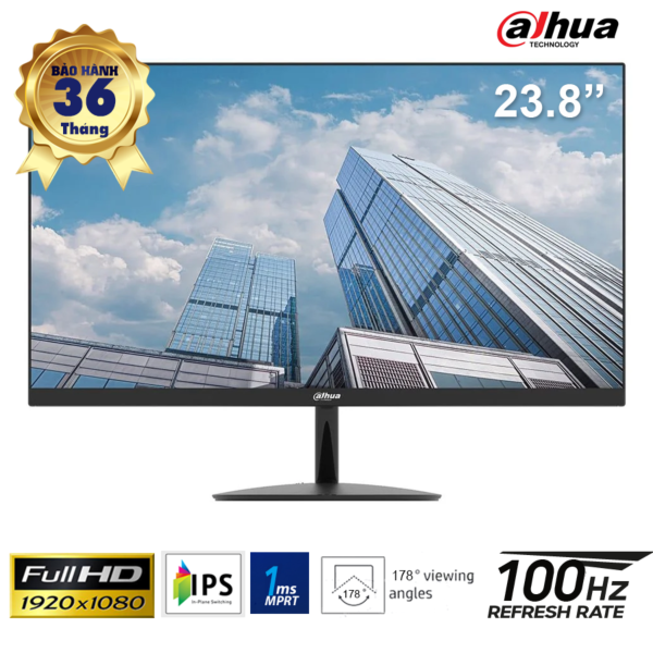 Màn hình Dahua -23.8 inch- ; FHD VA (1920x1080); 250 nits; 100Hz/1ms; VGA + HDMI; 3Y (DHI-LM24-A200Y)