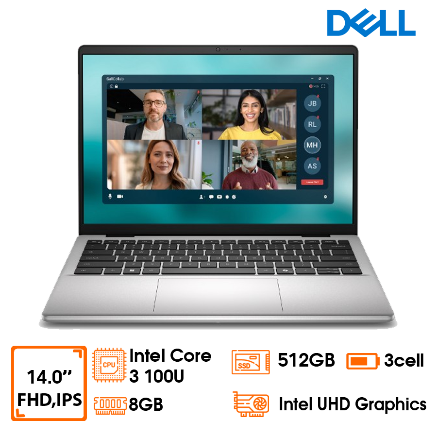 Laptop Dell 14 DC14250, 14” (1920x1200) IPS, Core 3 100U, 8GD5 bus 5200 (1x8GB) (up to 32GB), 512SSD, W11H, Office 24, 1Y (DC14250-C3U085W11SLU)