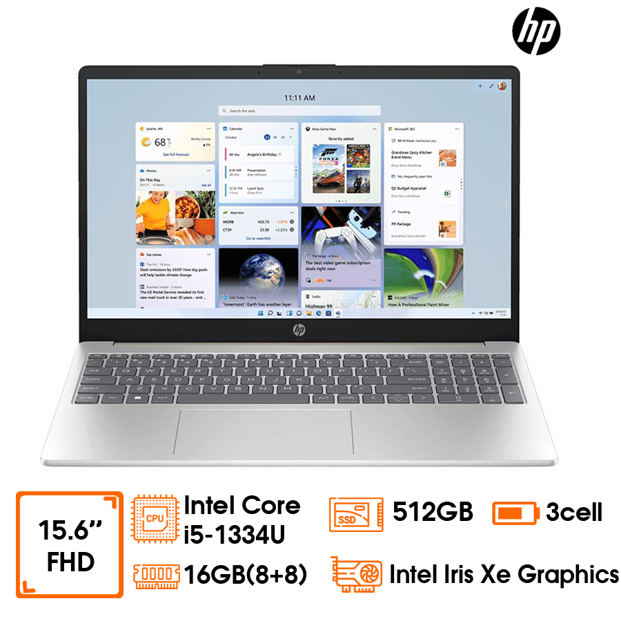 Laptop HP 15-FD0234TU-9Q969PA - Gold - 15.6 FHD; Intel Core i5-1334U; 16GD4(8+8) ; 512GB SSD; WF5+BT5; Polyc; Win11H; 1Y