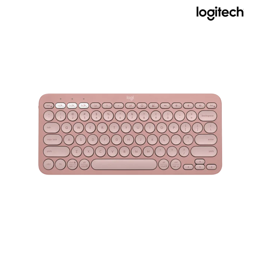 Bàn phím không dây Logitech K380s TKL 75% - Màu hồng, Bluetooth + Wireless(Không kèm receiver), Kết nối 3 tb cùng lúc, Phím lõm tròn, Thiết kế mỏng, nhẹ, 2*AAA, 10 phím Fn tùy chỉnh qua app
