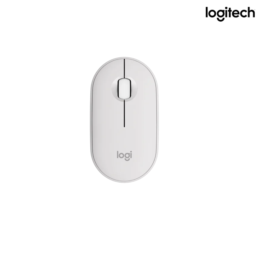 Chuột không dây Logitech PEBBLE M350s - Màu trắng, Bluetooth & Wireless 2.4GHz(Không kèm receiver), Kết nối 3 tb cùng lúc, Silent, các nút tùy chỉnh qua app, Thiết kế mỏng, nhẹ