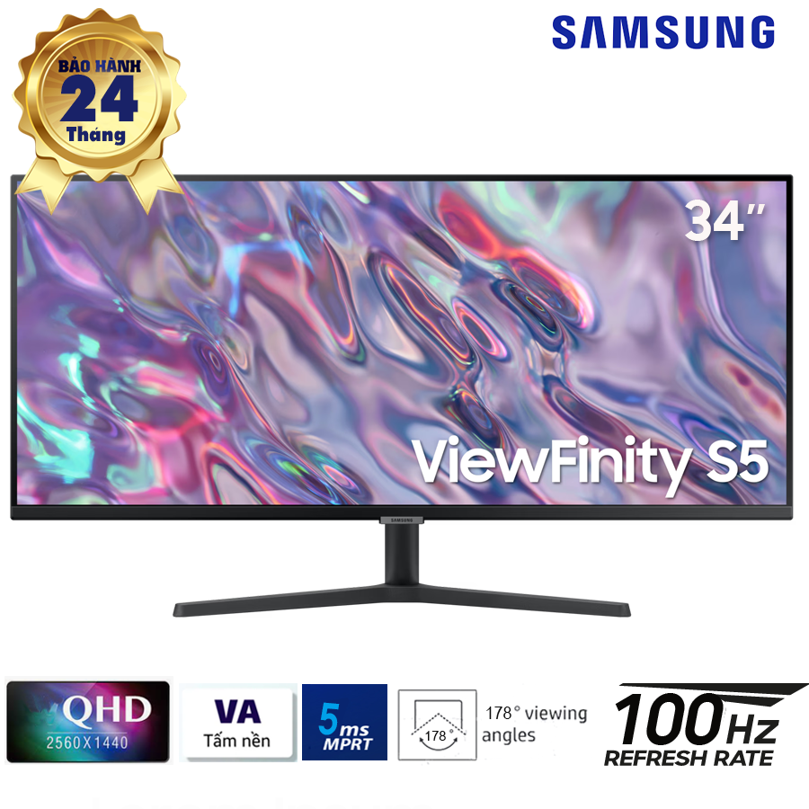 LCD 34-Inch UltraWide Samsung: VA WQHD(3440x1440) 21:9; 300cd/m2; 100Hz; 5ms; 2 HDMI + DP; Cable HDMI; 2Y (LS34C500GAEXXV)