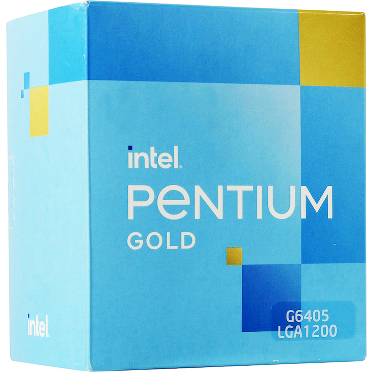 Bộ VXL Intel Pentium gold G6405 - 2x4.1GHz, 4MB, 14nm, HD610 350Mhz, 58W, LGA1200, Comet Lake, hàng chính hãng