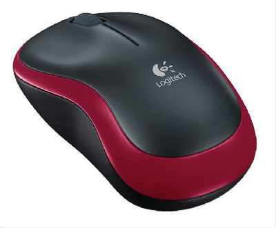 Chuột không dây Logitech M185 - mầu đỏ - 1000 DPI; USB Nano 2.4GHz; Pin 1xAA