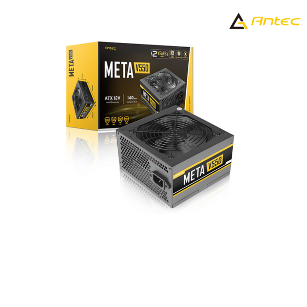 Nguồn máy tính Antec Meta 450W V450 EC - 1*24(20+4)-pin/1*8(4+4)pin/1*6pin PCI-e/ 4*SATA /3*Molex/1*Floppy