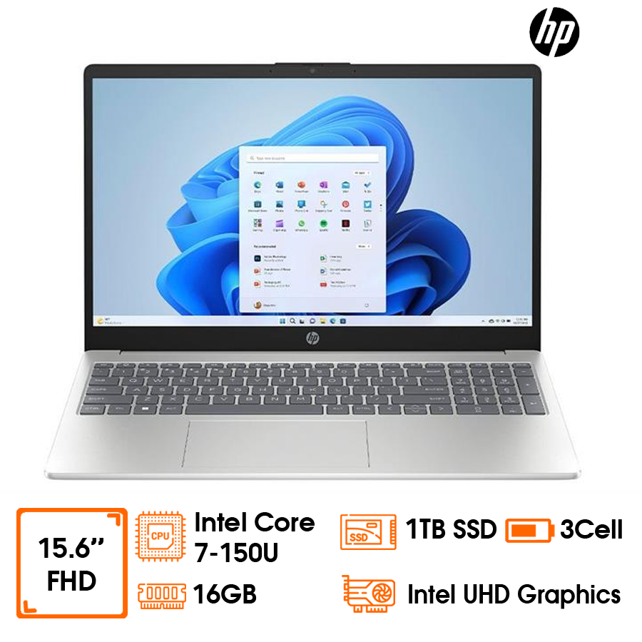 Laptop HP 15-FD1037TU-9Z2W5PA Core 7-150U/ 16GB 3200MHz/ 1TB SSD/ Intel Graphics/ 15.6