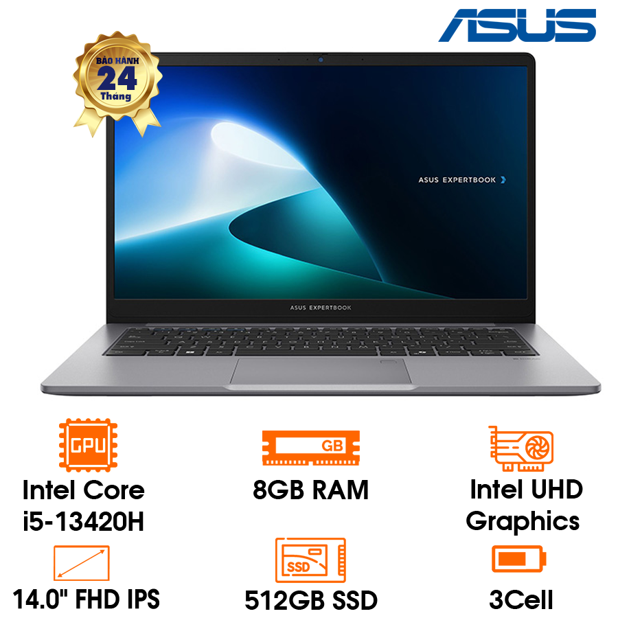 Laptop Asus Expertbook P1403CVA - bạc, 14