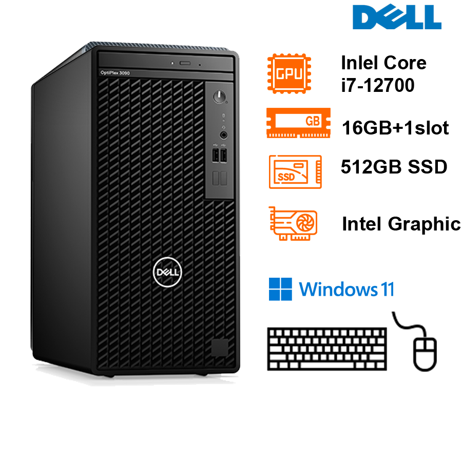 PC Dell Inspiron 3910 (14.6l) Intel Core I7-12700; 16GB + 1 Slot; 512GB SSD; K&M; Win11H + Office HS 2021; 1Y (STI71556W1-16G-512G)