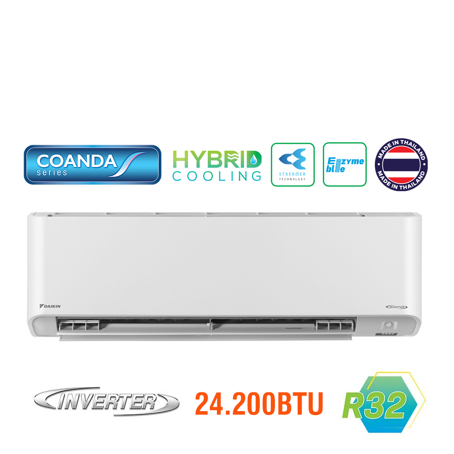 Điều Hòa Daikin RKZ71VVM WiFi Inverter 24200BTU/H;CSPF 5.8,Streamer; Enzyme Blue; 49-52Db; (Dàn Nóng )