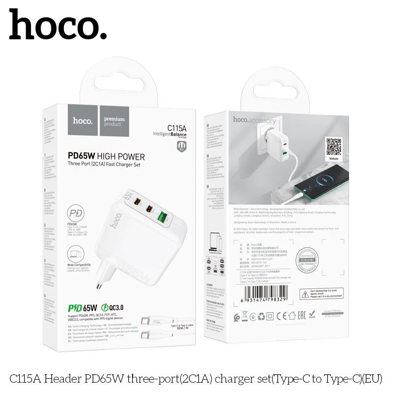 Hoco c115A củ sạc siêu nhanh 65W