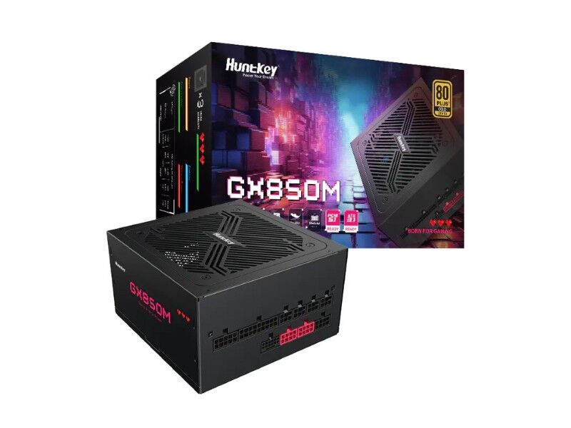 Nguồn 850W 80 Plus Gold Huntkey Game Xtreme GX850M -150-264V; Fan HYB 12cm; cable; 3Y(GX850M)