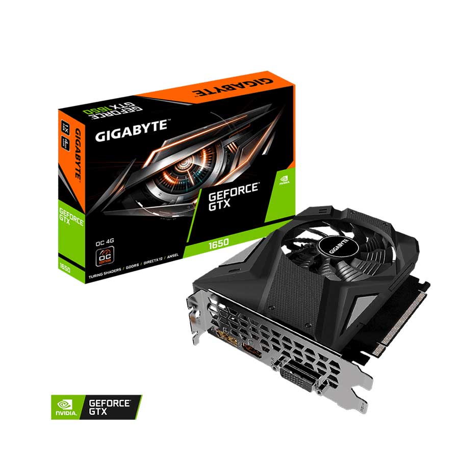 VGA Gigabyte GV-N1656OC-4GD 1 Fan – Nvidia GTX1650; 4GB GDDR6 128bit; 896 Cuda; CC 1635MHz;MC 12GHz; HDMI 2.0b + DP 1.4 + DVI-D