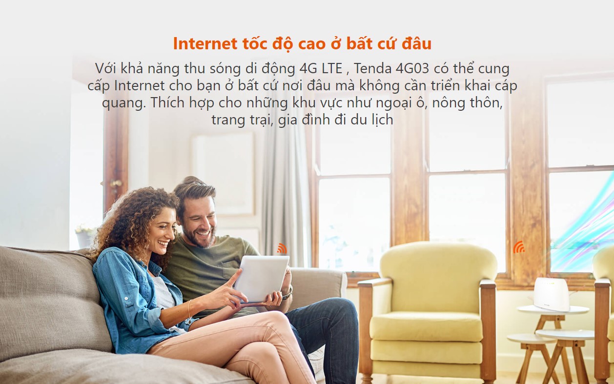 Bộ phát WiFi 3G/4G Tenda 4G03 - 150Mbs, Hỗ trợ 32 User  - Ảnh 2