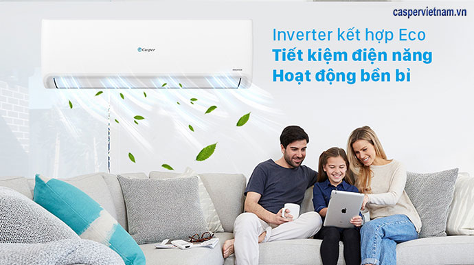 gh-is33-cpn-2.jpg Điều Hòa Casper GH-18IS33-O ( 2chiều, Inverter, 2HP-18000 BTU, Tấm Lọc 3 Trong 1, Turbo Mode), Dàn Nóng - Ảnh 3