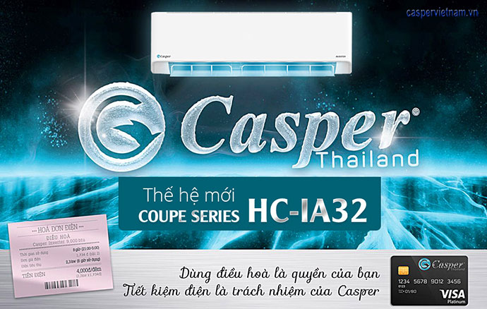 Điều Hòa Casper HC-24IA32-O (1chiều, Inverter, 2.5HP-24000 BTU, Tấm Lọc Ion Ag+, Turbo Mode, Dàn Nóng ) - Ảnh 1