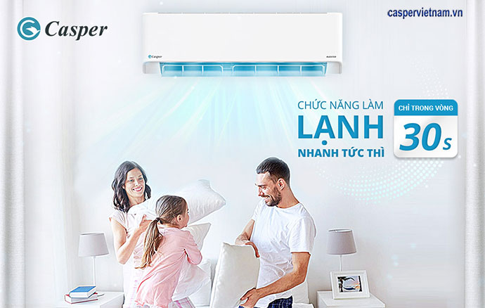 Điều Hòa Casper HC-24IA32-O (1chiều, Inverter, 2.5HP-24000 BTU, Tấm Lọc Ion Ag+, Turbo Mode, Dàn Nóng ) - Ảnh 2