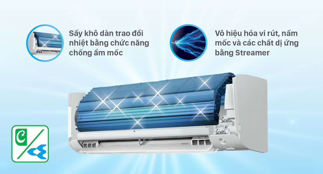 Điều Hòa Daikin RKZ71VVM WiFi Inverter 24200BTU/H;CSPF 5.8,Streamer; Enzyme Blue; 49-52Db; (Dàn Nóng ) - Ảnh 2
