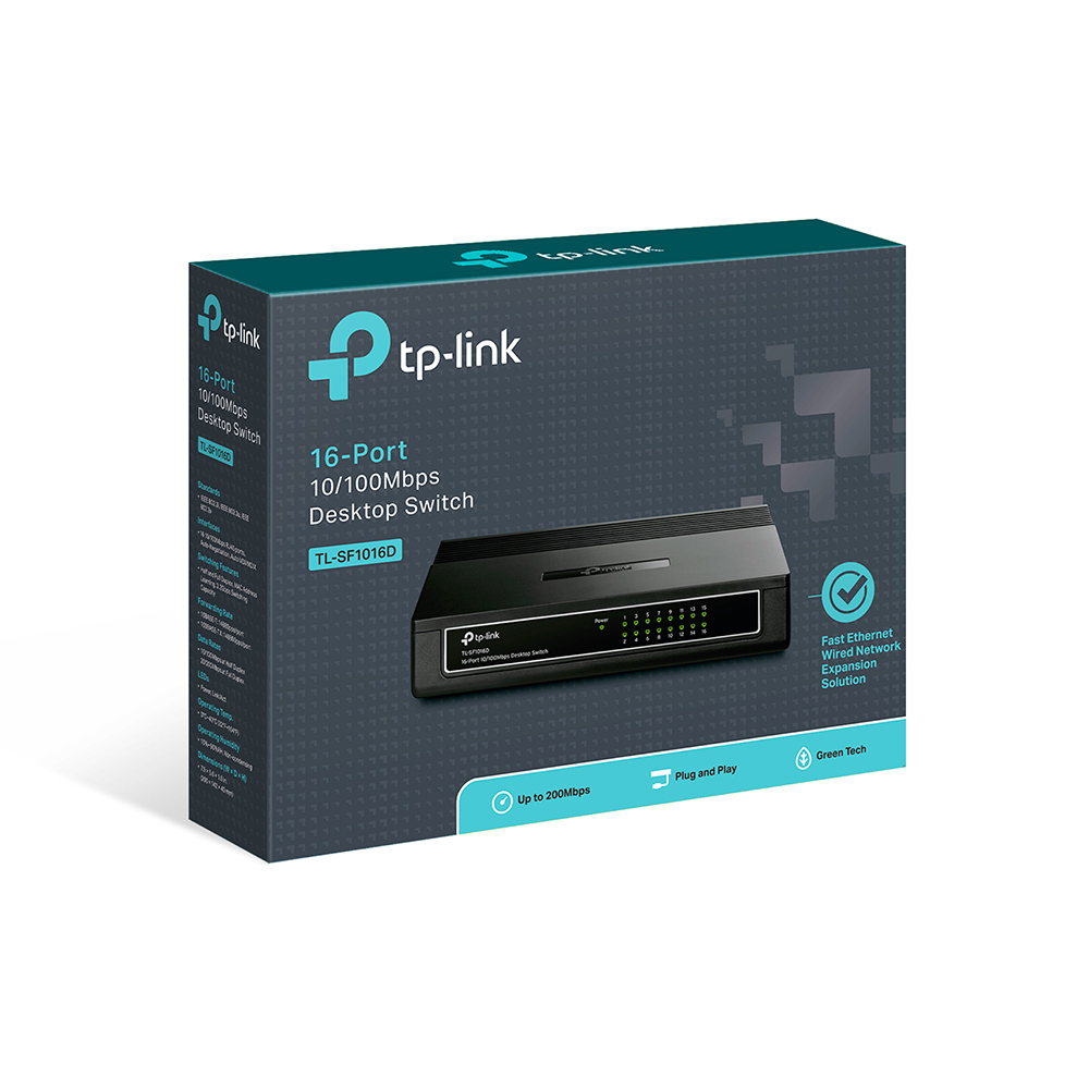 Switch TP-Link TL-SF1016D (16Port 10/100Mbps - Vỏ nhựa) - Ảnh 1